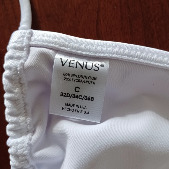 VENUS Bahamas Triangle White Bikini Top, Size 32D/34C/36B - Picture 9 of 9
